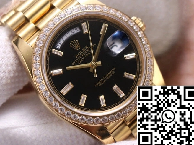 969 Factory Dial Rolex Yellow Gold Black M228348RBR-0001 Day-Date EW Supportive 0811